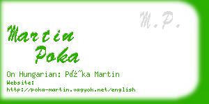 martin poka business card